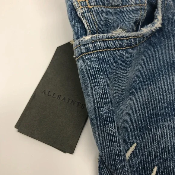 ALL SAINTS Philly Denim Skirt in Indigo Blue Size 2 - Picture 8 of 8